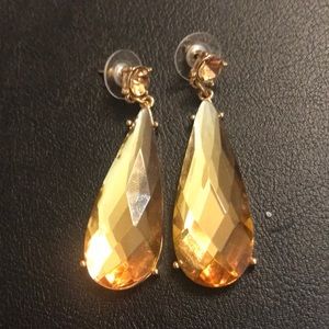 Amber teardrop earrings